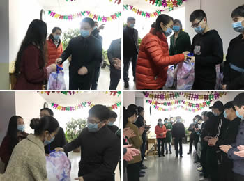 中山临床学院领导慰问留校过年学生